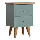 Swindon Green Painted 2 Drawers Bedside Table by Lavishway | Bedside Tables-59681