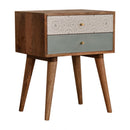 Swindon Green 2 Drawers Bedside Table by Lavishway | Bedside Tables-59665