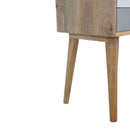 Swindon Grey & White 2 Drawers Bedside Table by Lavishway | Bedside Tables-59645