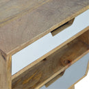 Swindon Grey & White 2 Drawers Bedside Table by Lavishway | Bedside Tables-59612