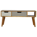 Swindon Grey & White 2 Drawers Media Unit by Lavishway | TV Units Cabinets-59549