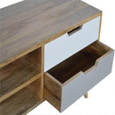 Swindon Grey & White 2 Drawers Media Unit by Lavishway | TV Units Cabinets-59482