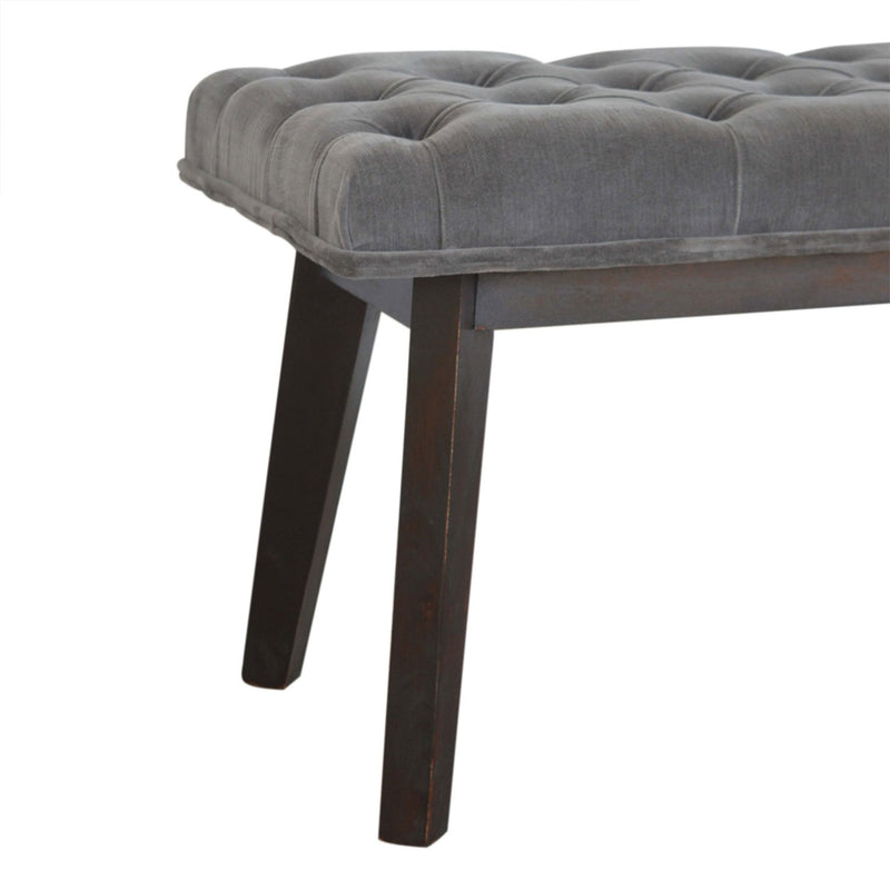 Swindon Hallway Grey Velvet Bench by Lavishway | Benches & Storage Benches-59456