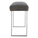 Swindon Industrial Style Grey Velvet Bench by Lavishway | Benches & Storage Benches-59453