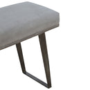 Swindon Industrial Style Grey Velvet Bench by Lavishway | Benches & Storage Benches-59451