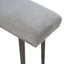 Swindon Industrial Style Grey Velvet Bench by Lavishway | Benches & Storage Benches-59450