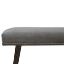 Swindon Industrial Style Grey Velvet Bench by Lavishway | Benches & Storage Benches-59448