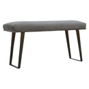 Swindon Industrial Style Grey Velvet Bench by Lavishway | Benches & Storage Benches-59446