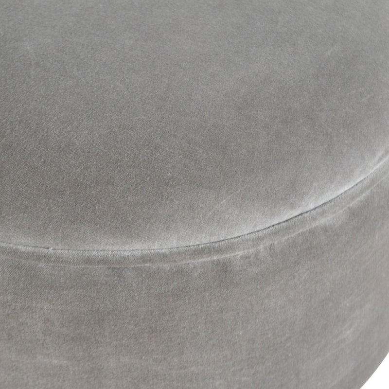 Swindon Nordic Style Grey Velvet Footstool by Lavishway | Footstool-59437