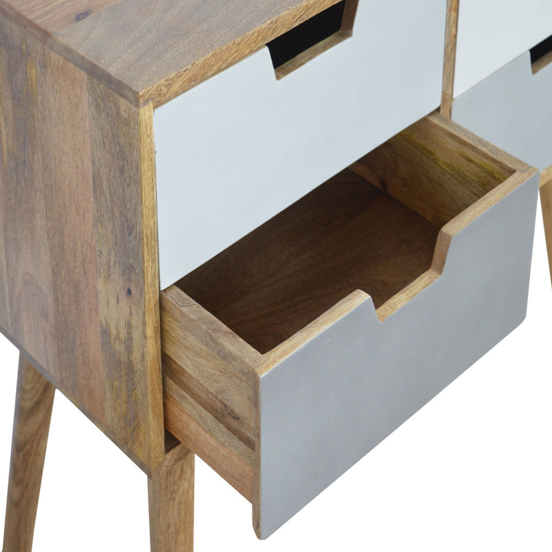 Swindon Solid Wood 4 Drawers Console Table by Lavishway | Hallway Console Table-59565