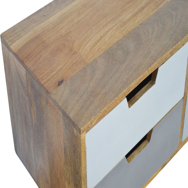 Swindon Solid Wood 4 Drawers Console Table by Lavishway | Hallway Console Table-59566