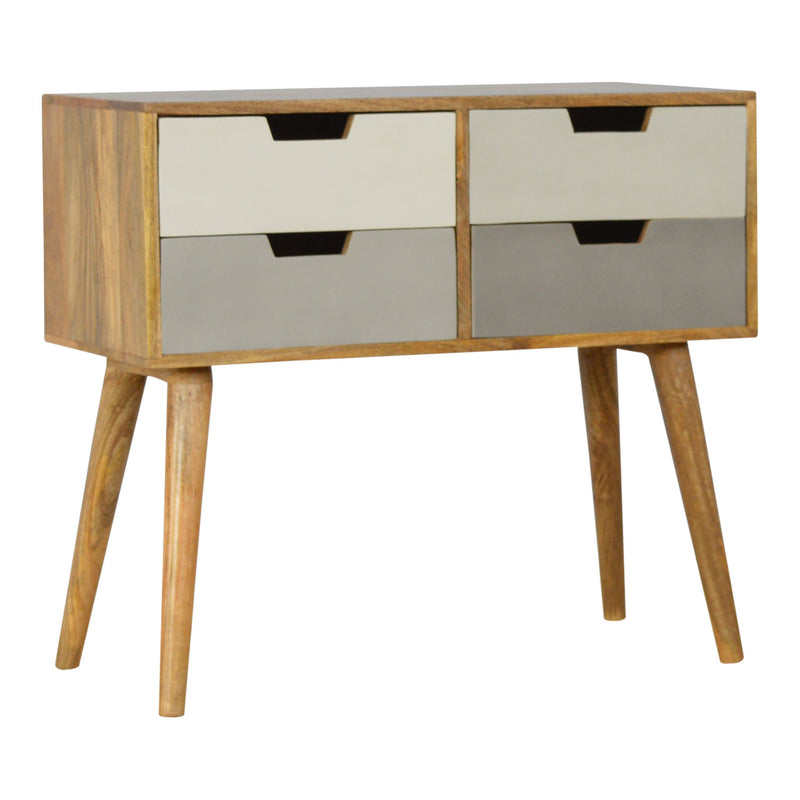 Swindon Solid Wood 4 Drawers Console Table by Lavishway | Hallway Console Table-59563