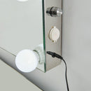 Tabletop White Makeup Mirror With Lights by Lavishway | Table Mirrors-23678