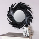 Decorative Swirl Black Frame Wall Mirror by Lavishway | Wall Mirrors-23695