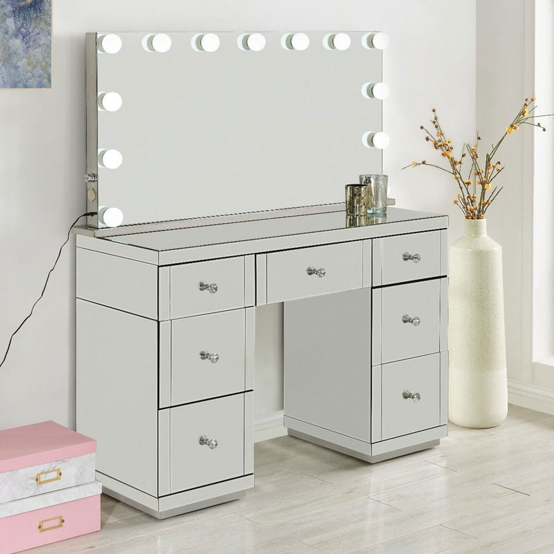 Tabletop Bluetooth Speaker Mirror With Lights by Lavishway | Table Mirrors-23650