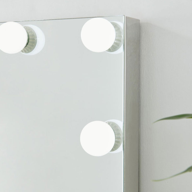 Tabletop White Makeup Mirror With Lights by Lavishway | Table Mirrors-23679