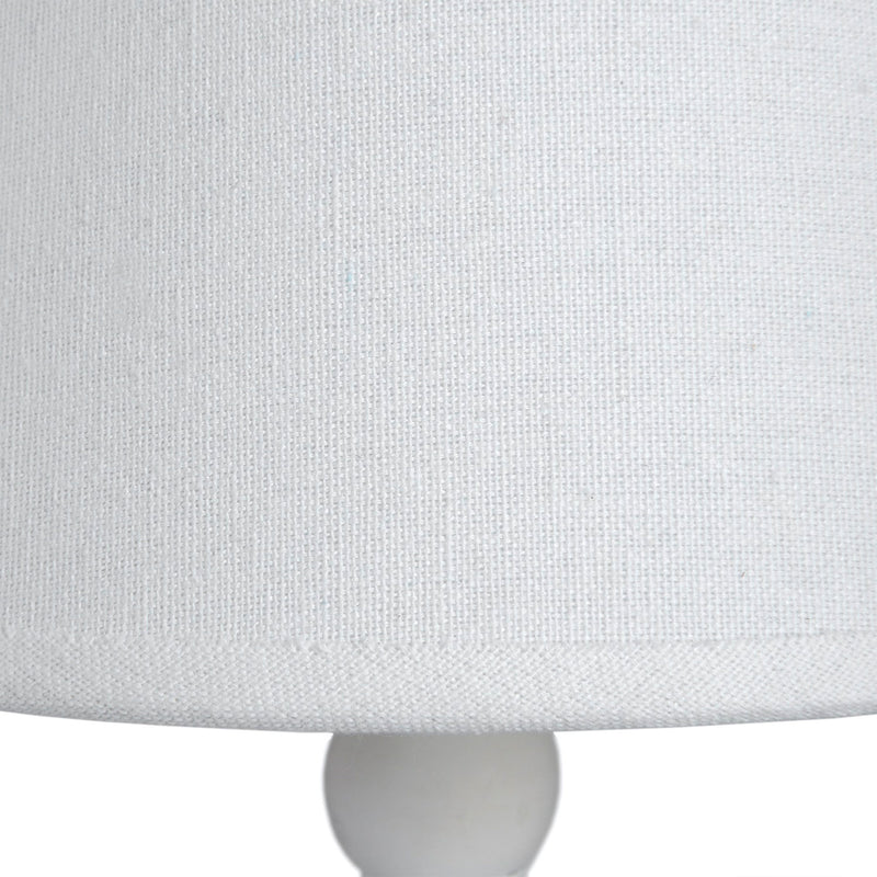 Symi Fabric Shade Slim White Floor Lamp by Lavishway | Floor Lamps-51466