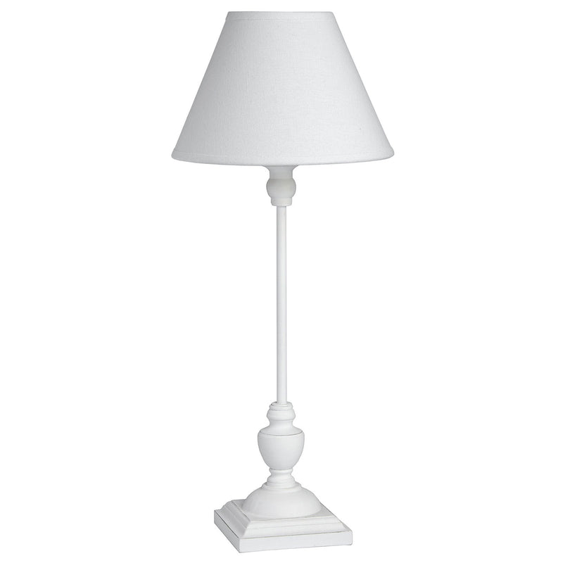 Symi Fabric Shade Slim White Floor Lamp by Lavishway | Floor Lamps-51465