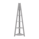 Tiva Corner Grey Ladder Shelving by Lavishway | Book Shelves and Cabinets-49747