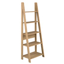Tiva Oak Finish Ladder Bookcase by Lavishway | Book Shelves and Cabinets-28372