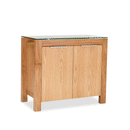 Tribeca Oak & Glass Top 2 Doors Sideboard by Lavishway | Sideboards-49858