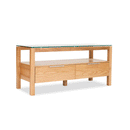 Tribeca Oak & Glass Top 2 Drawers TV Unit by Lavishway | TV Units Cabinets-49856