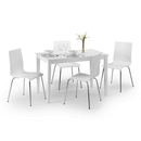 Taku White Solid Wooden Dining Table by Lavishway | Dining Tables-60722