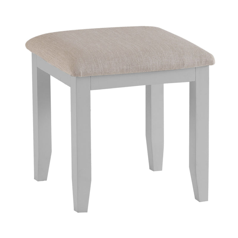 Tattershall Oak Top Dressing Stool in Grey by Lavishway | Dressing Table Stools-33094