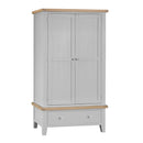 Tattershall Oak Top Large Wardrobe in Grey by Lavishway | Wardrobe-32998