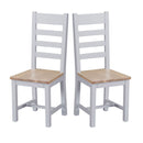 Tattershall Oak Seat Dining Chair Set of 2 by Lavishway | Dining Chairs-32898