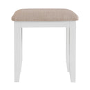Tattershall Oak Top Dressing Stool in White by Lavishway | Dressing Table Stools-33090