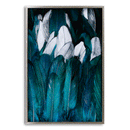 Feather Glass Image In Silver Frame by Lavishway | Art Gallery-51186