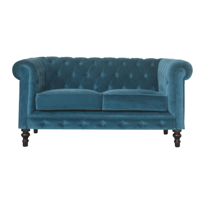 Utterly Velvet 2 Seater Chesterfield Sofa by Lavishway | Velvet Sofa-57057