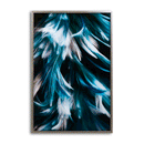 Teal Feather Glass Wall Art Image by Lavishway | Art Gallery-51180
