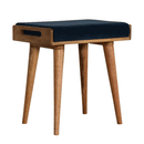 Utterly Teal Velvet Tray Style Footstool by Lavishway | Footstool-57043