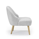Ted Grey Wooden Legs Fur Accent Chair by Lavishway | Accent Chairs-28384