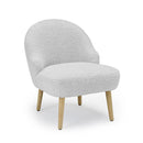 Ted Grey Wooden Legs Fur Accent Chair by Lavishway | Accent Chairs-28383