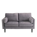 Teddy Wooden Black Legs 2 Seater Fabric Sofa by Lavishway | Fabric Sofas-23692