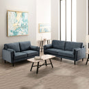 Teddy Wooden Black Legs 3 Seater Fabric Sofa by Lavishway | Fabric Sofas-23659