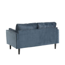 Teddy Wooden Black Legs 2 Seater Fabric Sofa by Lavishway | Fabric Sofas-23689
