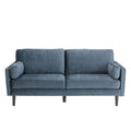 Teddy Wooden Black Legs 3 Seater Fabric Sofa by Lavishway | Fabric Sofas-23669