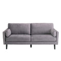 Teddy Wooden Black Legs 3 Seater Fabric Sofa by Lavishway | Fabric Sofas-23662