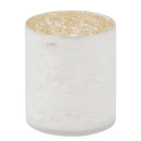 Noel White Glass Pillar Candle Holder by Lavishway | Candle Holders-50549