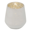 Noel White Glass Tealight Holder by Lavishway | Candle Holders-50541