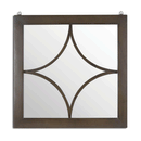 Vinus Brown Wooden Frame Square Wall Mirror by Lavishway | Wall Mirrors-50314