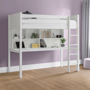 Titan White Finish High Sleeper Bed by Lavishway | Wooden Beds-60710