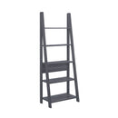 Tiva Matt Black Ladder Bookcase by Lavishway | Book Shelves and Cabinets-28376