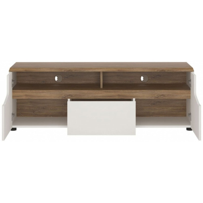 Toledo Oak & High Gloss TV Unit by Lavishway | TV Units Cabinets-44182