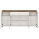 Toledo Oak & High Gloss Wide Modern Sideboard by Lavishway | Sideboards-44186