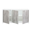 Torino 3 Doors White High Gloss Sideboard by Lavishway | Sideboards-23634